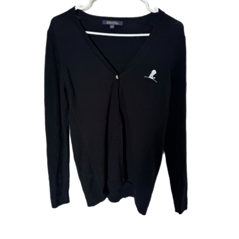 Brooks Brothers Extra Fine Italian Merino Wool Cardigan Golden Fleece Logo